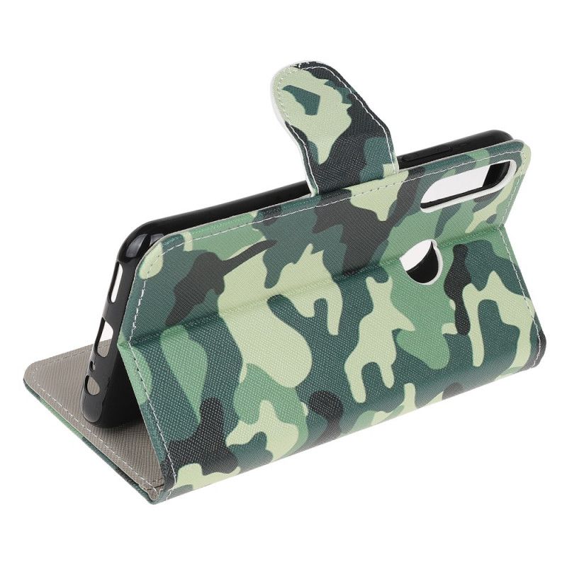 Läderfodral Huawei Y6p Mobilskal Militär Kamouflage