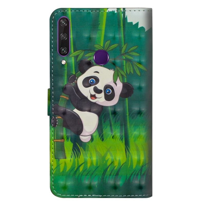 Läderfodral Huawei Y6p Mobilskal Panda Och Bambu