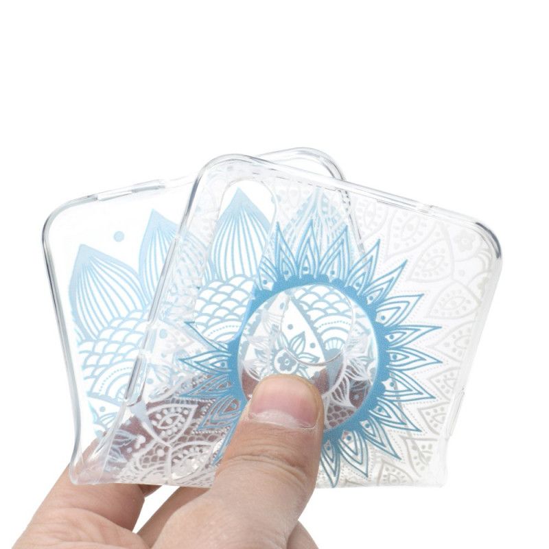 Skal för Huawei Y6p Rosa Transparent Färgglad Mandala