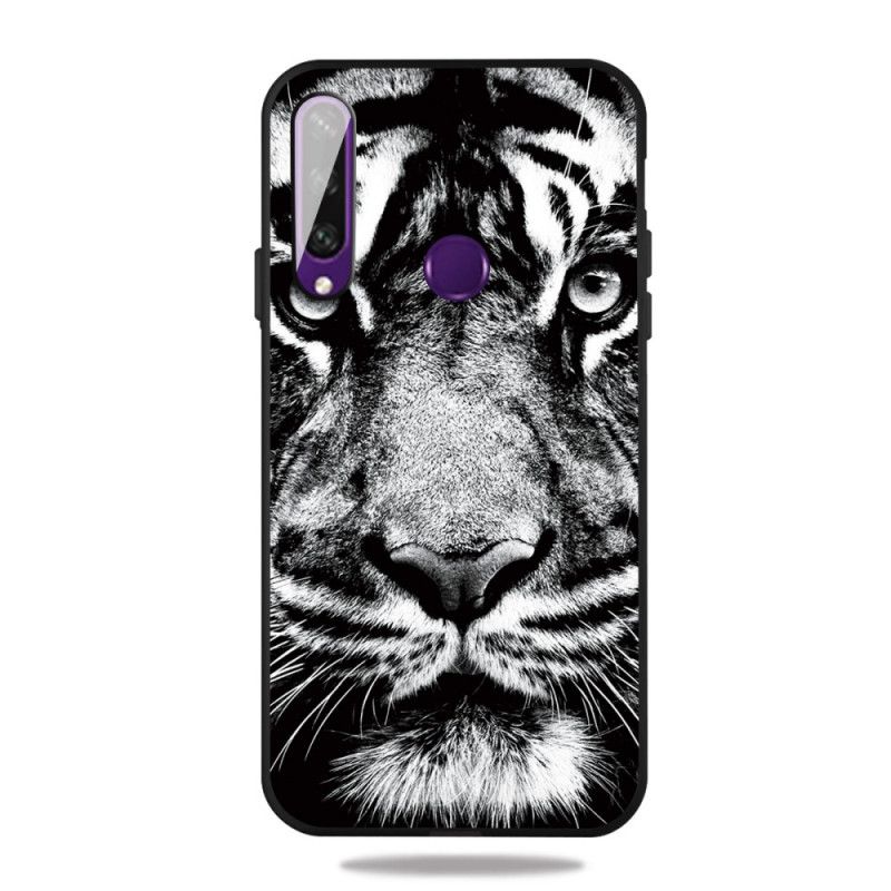 Skal för Huawei Y6p Svartvit Tiger