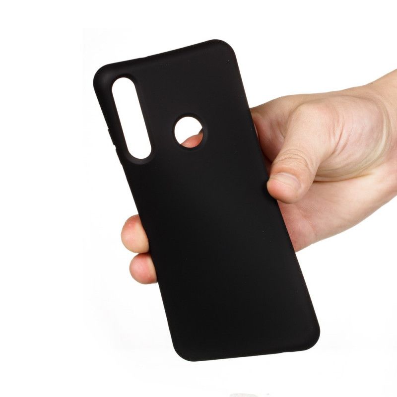 Skal Huawei Y6p Svart Flytande Silikon Med Rem