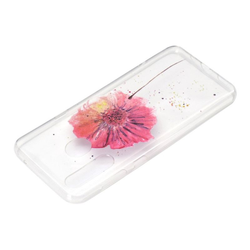 Skal Huawei Y6p Transparent Vattenfärg Vallmo
