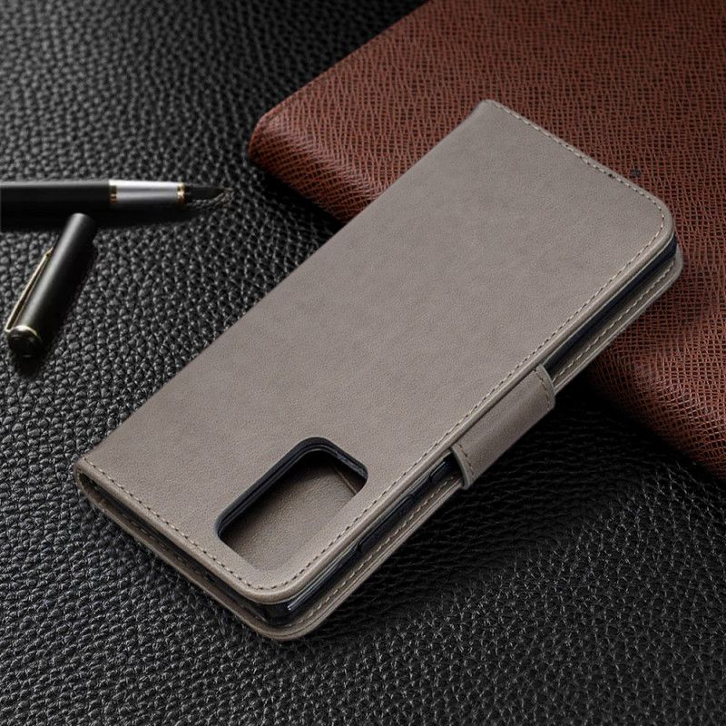 Fodral för Samsung Galaxy Note 20 Grå Fjärilar Och Sneda Klaff