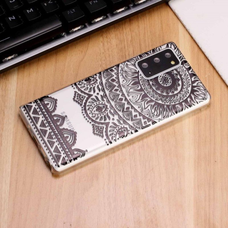 Skal Samsung Galaxy Note 20 Genomskinliga Blommamandala