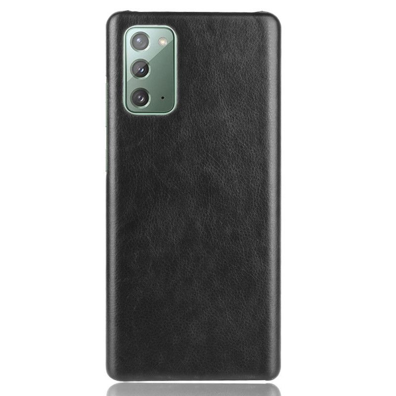 Skal Samsung Galaxy Note 20 Svart Lychee-Lädereffekt