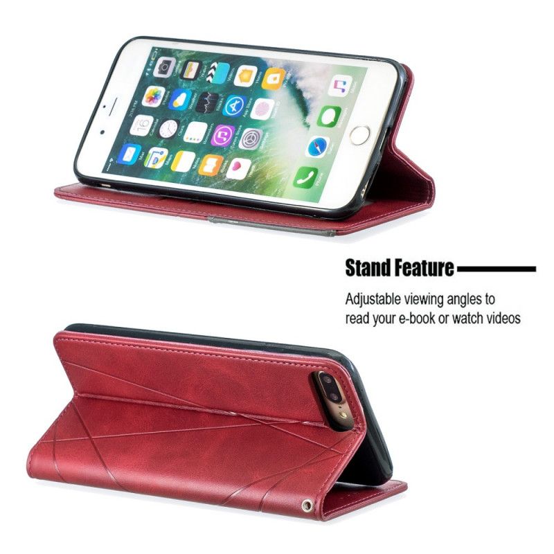Folio-fodral iPhone 7 Plus / 8 Plus Svart Artiststil