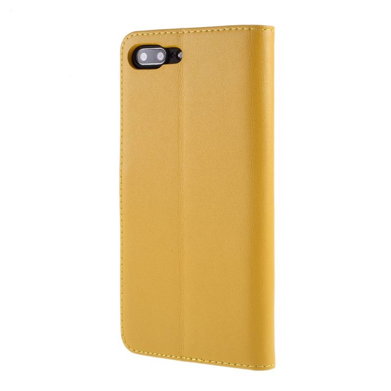 Läderfodral iPhone 7 Plus / 8 Plus Svart Äkta Färgläder