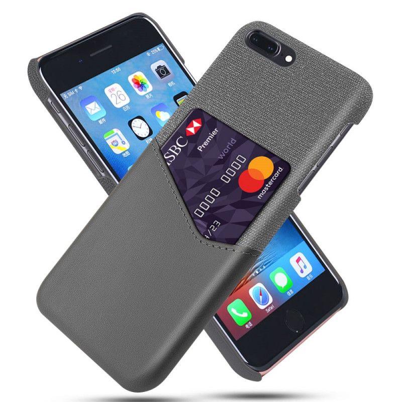 Skal för iPhone 7 Plus / 8 Plus Svart Ksq-Korthållare