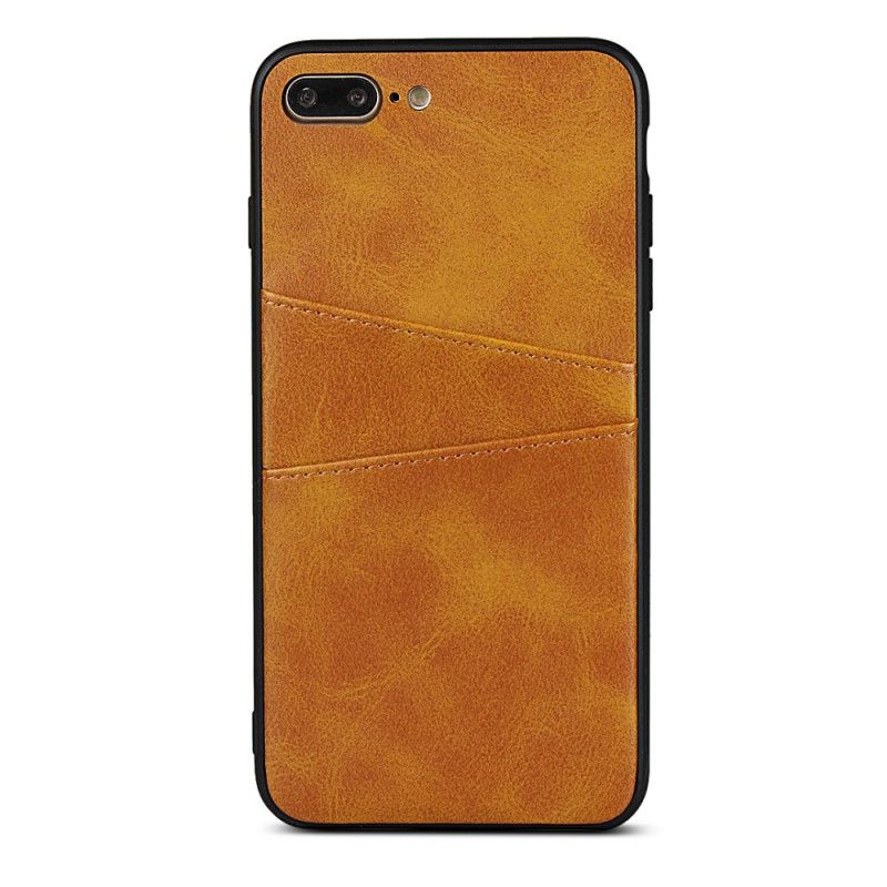 Skal iPhone 7 Plus / 8 Plus Svart Monokrom Dubbelkorthållare