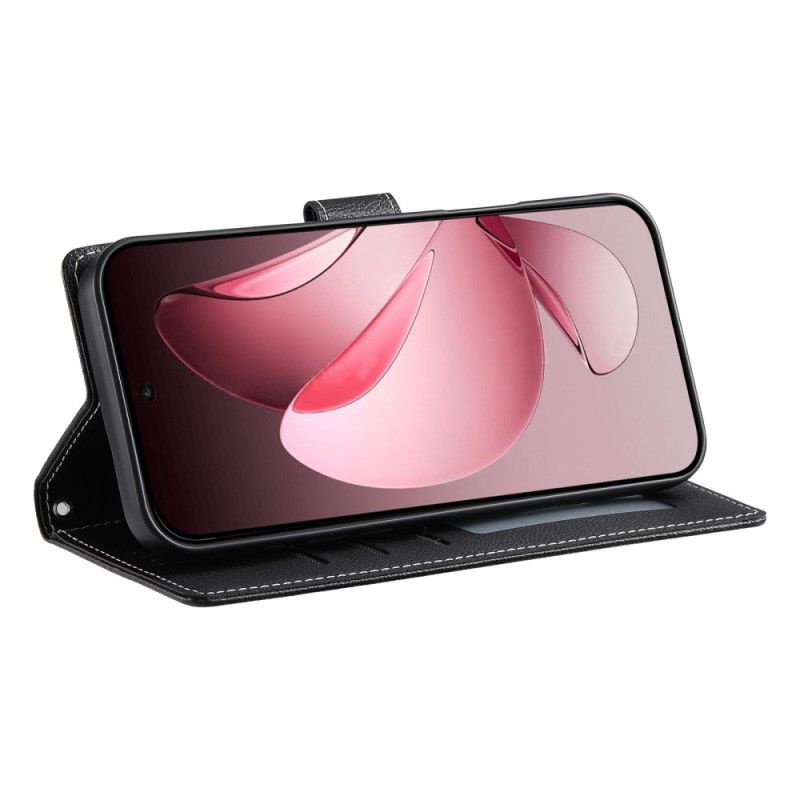 Fodral För Oppo Reno 14 Pro 5g Enfärgat Lädereffekt