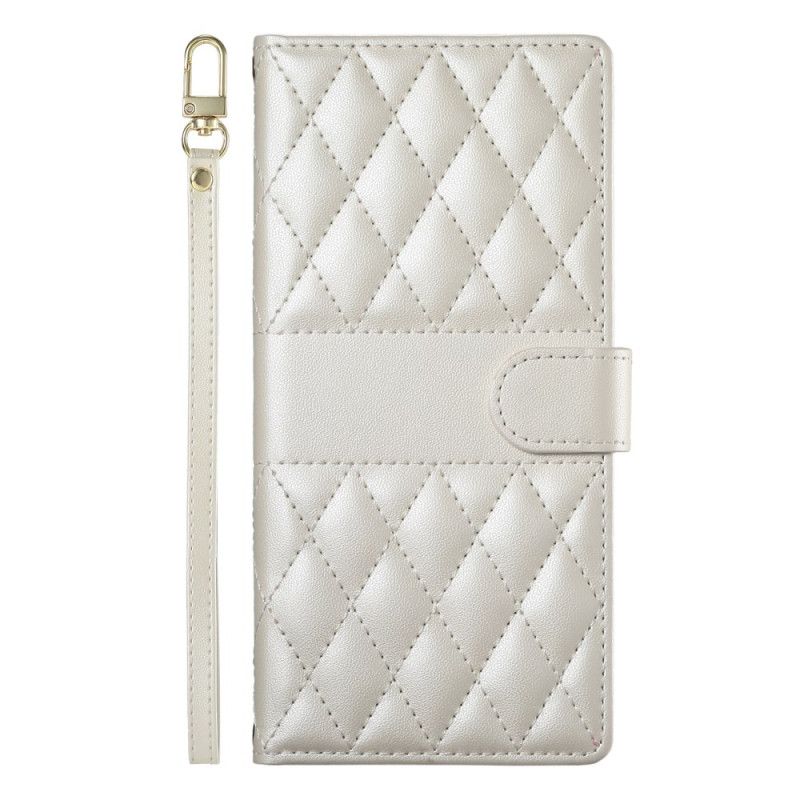 Läderfodral Oppo Reno 14 Pro 5g Telefonfodral Quiltad Med Rem Och Axelrem