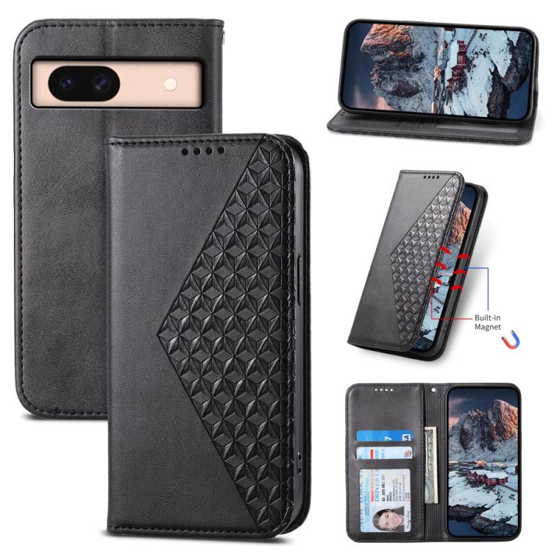 Folio-fodral Google Pixel 8a Diamant- Och Remmönster