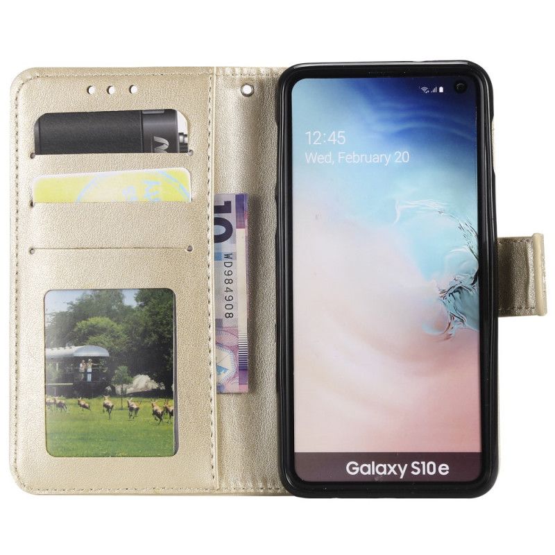 Läderfodral Samsung Galaxy S10e Grå Mobilskal Thong Reverie