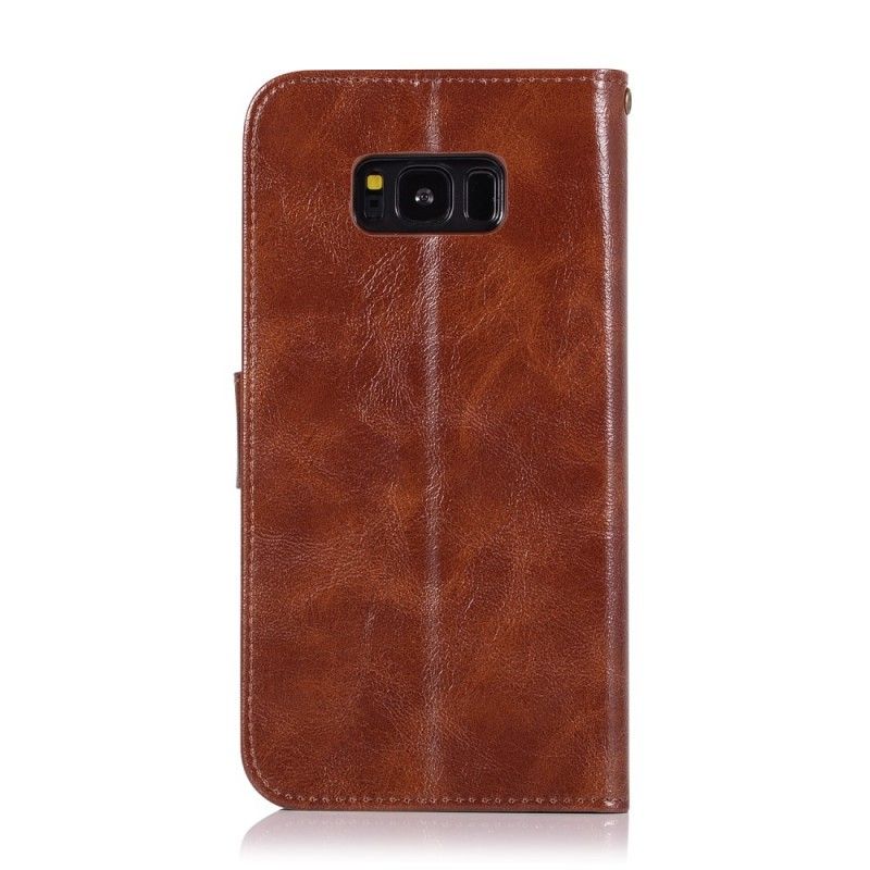 Läderfodral Samsung Galaxy S10e Mobilskal Vintage Lädereffekt Med Rem