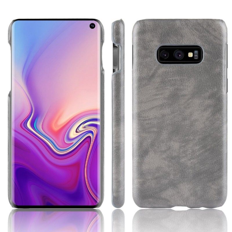Skal för Samsung Galaxy S10e Svart Lychee-Lädereffekt