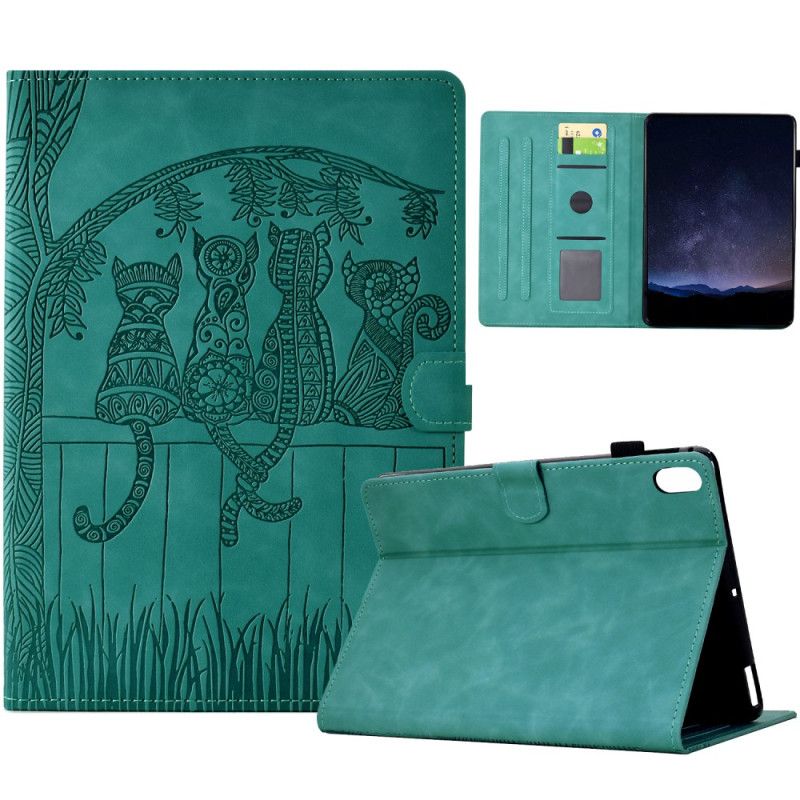 Fodral Samsung Galaxy Tab S11 Kattmotiv Med Mockaeffekt