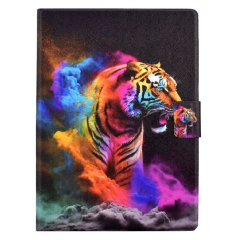 Läderfodral Samsung Galaxy Tab S11 Telefonfodral Färgglad Tiger