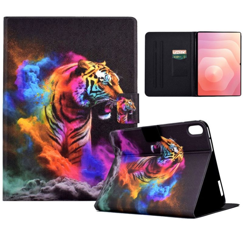 Läderfodral Samsung Galaxy Tab S11 Telefonfodral Färgglad Tiger