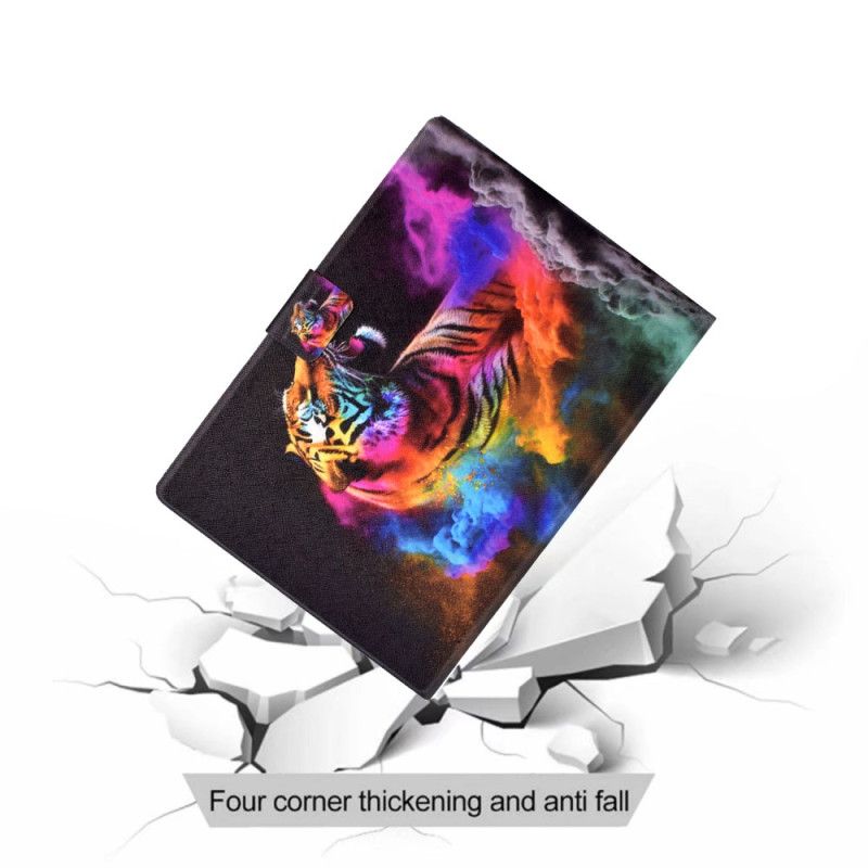 Läderfodral Samsung Galaxy Tab S11 Telefonfodral Färgglad Tiger