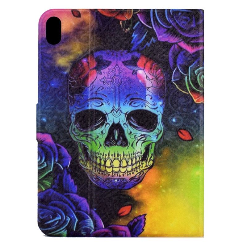 Läderskal Fodral Samsung Galaxy Tab S11 Färgglad Dödskalle