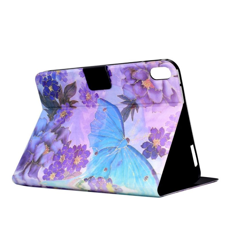 Läderskal Fodral Samsung Galaxy Tab S11 Pioner Och Fjärilar