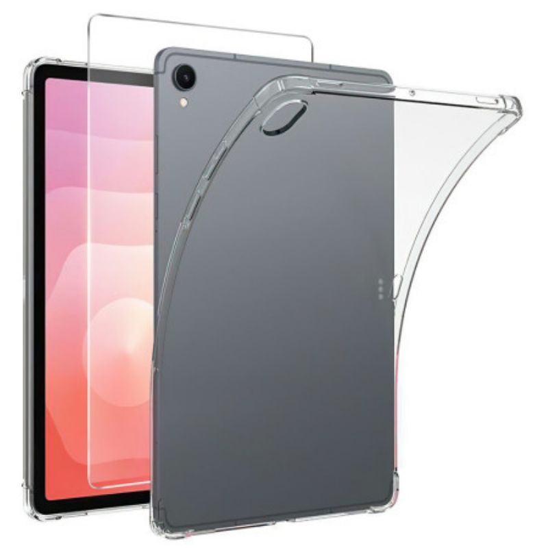 Skal För Samsung Galaxy Tab S11 Transparent Med Skärmskydd I Härdat Glas