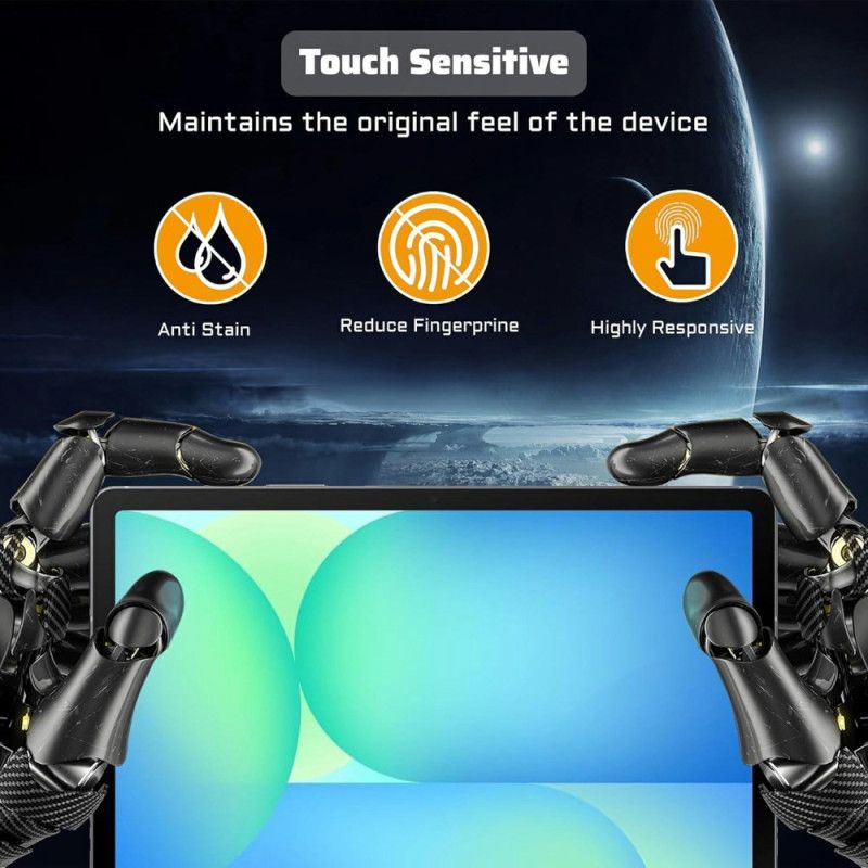 Skal För Samsung Galaxy Tab S11 Transparent Med Skärmskydd I Härdat Glas
