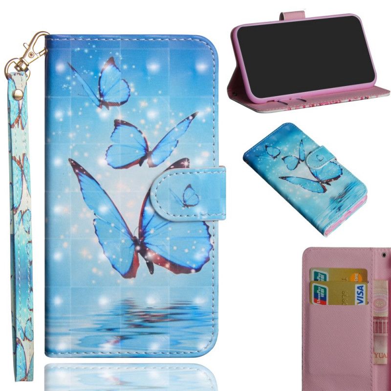 Skyddsfodral Oppo Find X2 Lite Flygande Blå Fjärilar