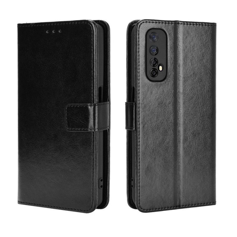 Fodral Realme 7 Svart Flashigt Konstläder