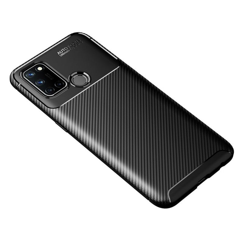 Skal för Realme 7i Svart Flexibel Kolfiberstruktur