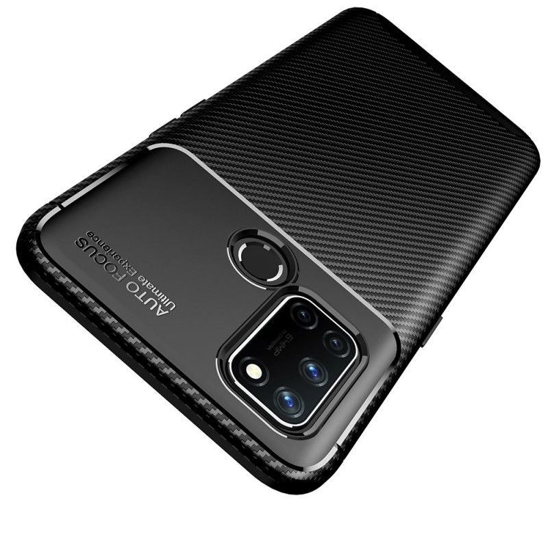 Skal för Realme 7i Svart Flexibel Kolfiberstruktur