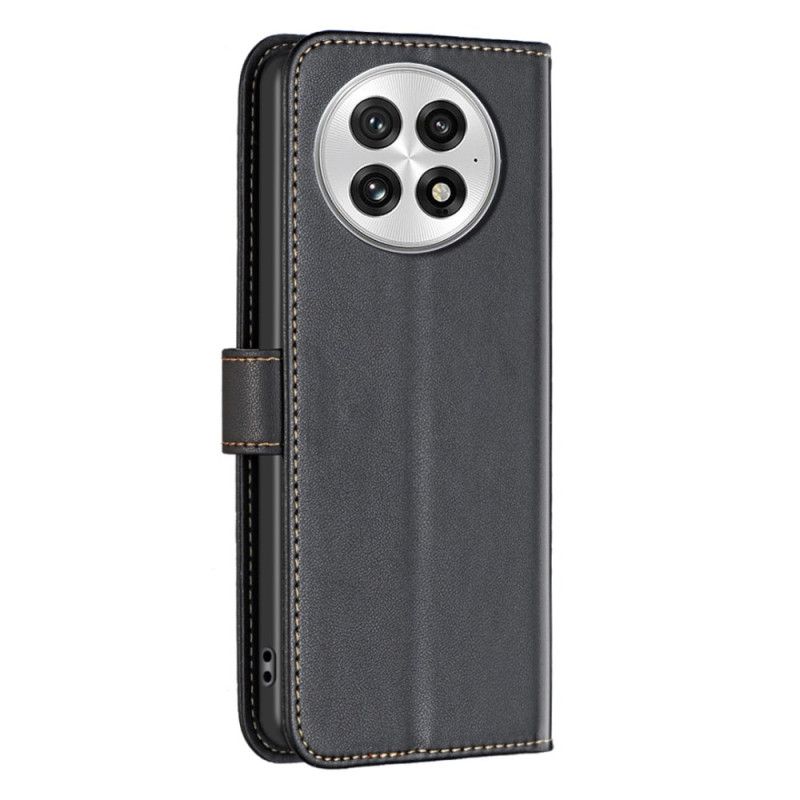 Läderfodral Oneplus 13 Telefonfodral Klassisk Binfen-färg