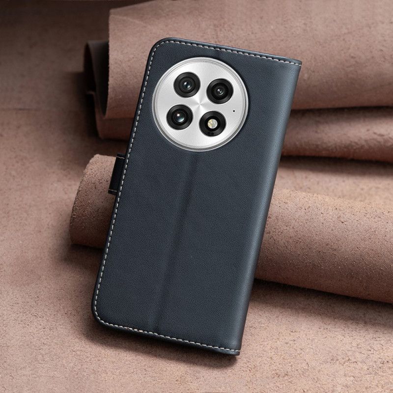 Läderfodral Oneplus 13 Telefonfodral Klassisk Binfen-färg