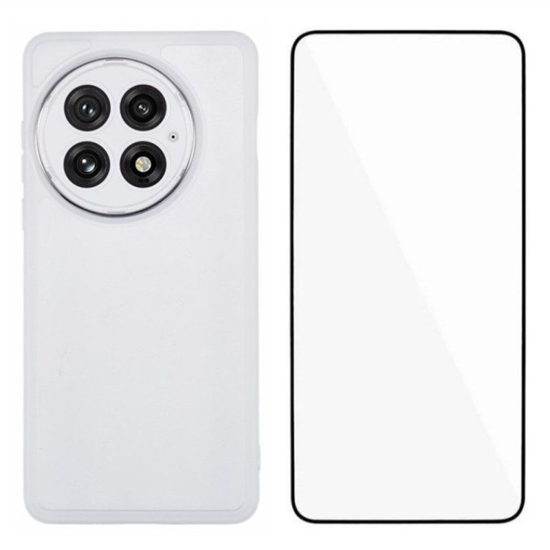 Skal Oneplus 13 2-i-1 Tonat Genomskinligt Skärmskydd Med Härdat Glas