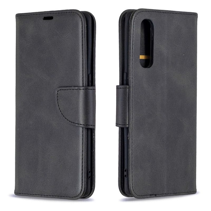 Fodral för Oppo Find X2 Neo Svart Slät Sned Flik