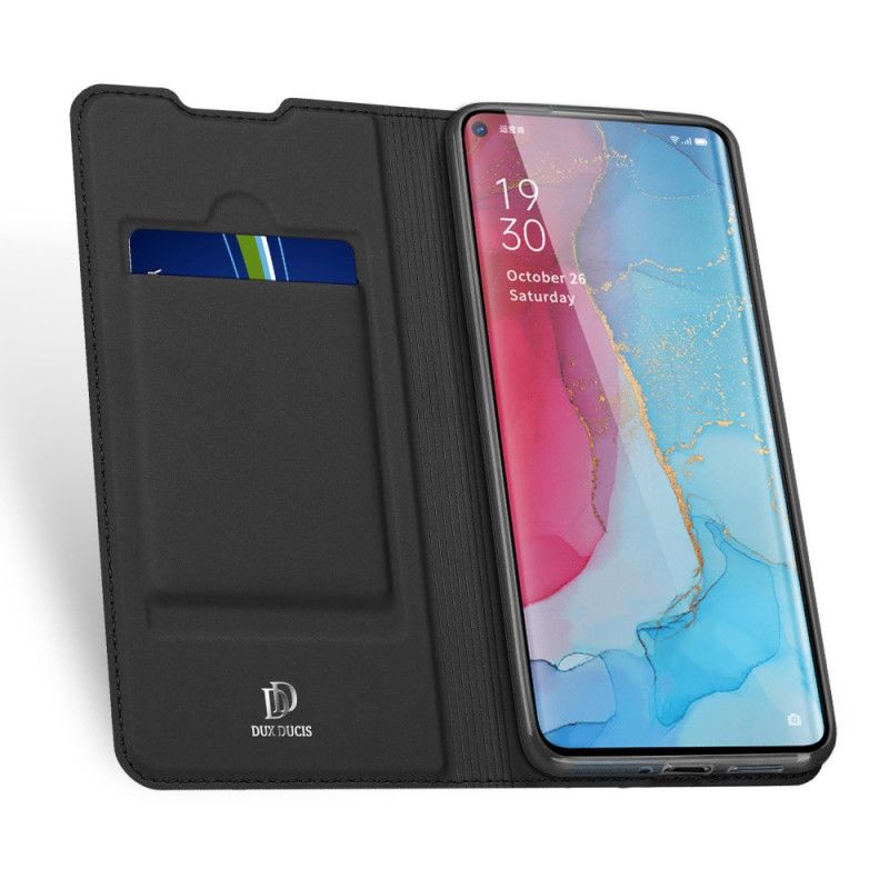 Folio-fodral Oppo Find X2 Neo Mörkblå Pro Dux Ducis Hud