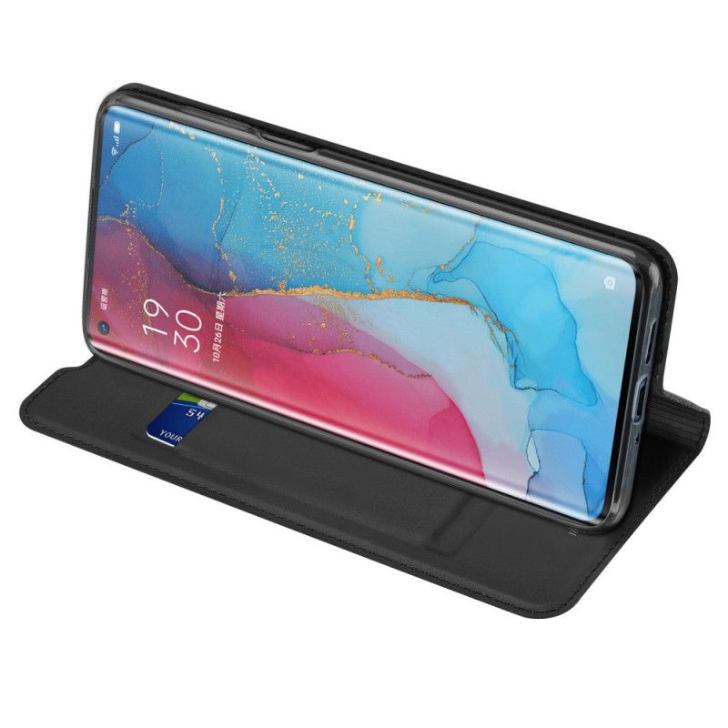 Folio-fodral Oppo Find X2 Neo Mörkblå Pro Dux Ducis Hud