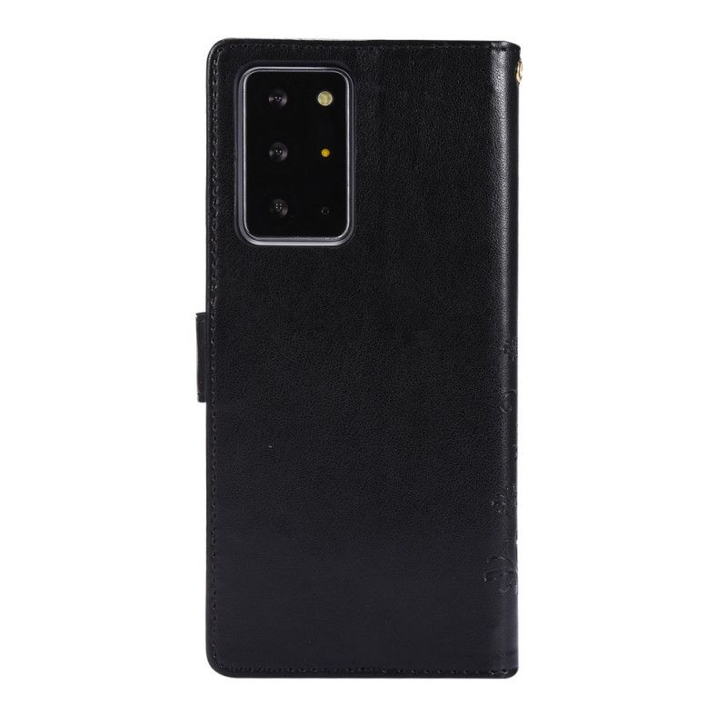 Fodral Samsung Galaxy Note 20 Ultra Svart Fjärilar I Vinden