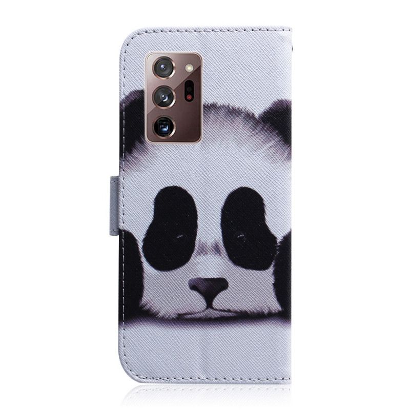 Läderfodral Samsung Galaxy Note 20 Ultra Mobilskal Panda Ansikte