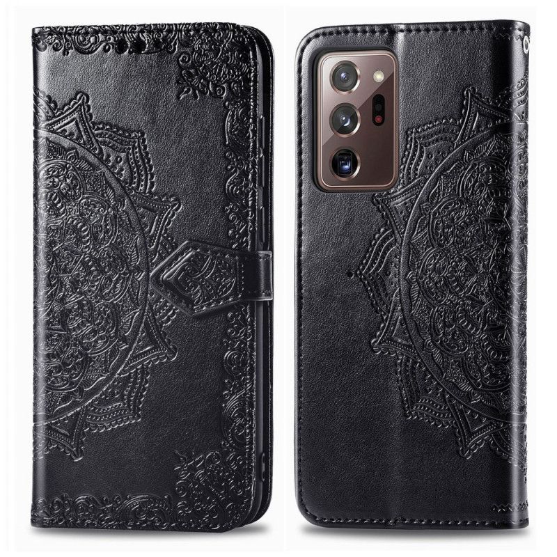 Läderskal Samsung Galaxy Note 20 Ultra Svart Medelålders Mandala