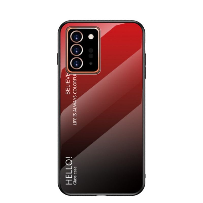 Skal för Samsung Galaxy Note 20 Ultra Svart Hej Härdat Glas