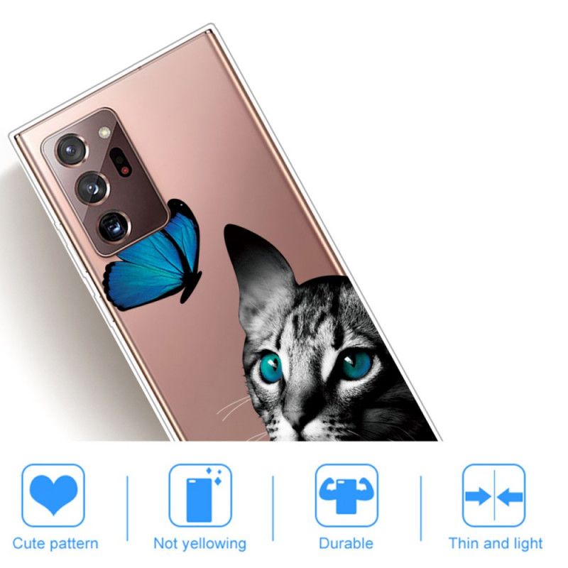 Skal Samsung Galaxy Note 20 Ultra Katt Och Fjäril