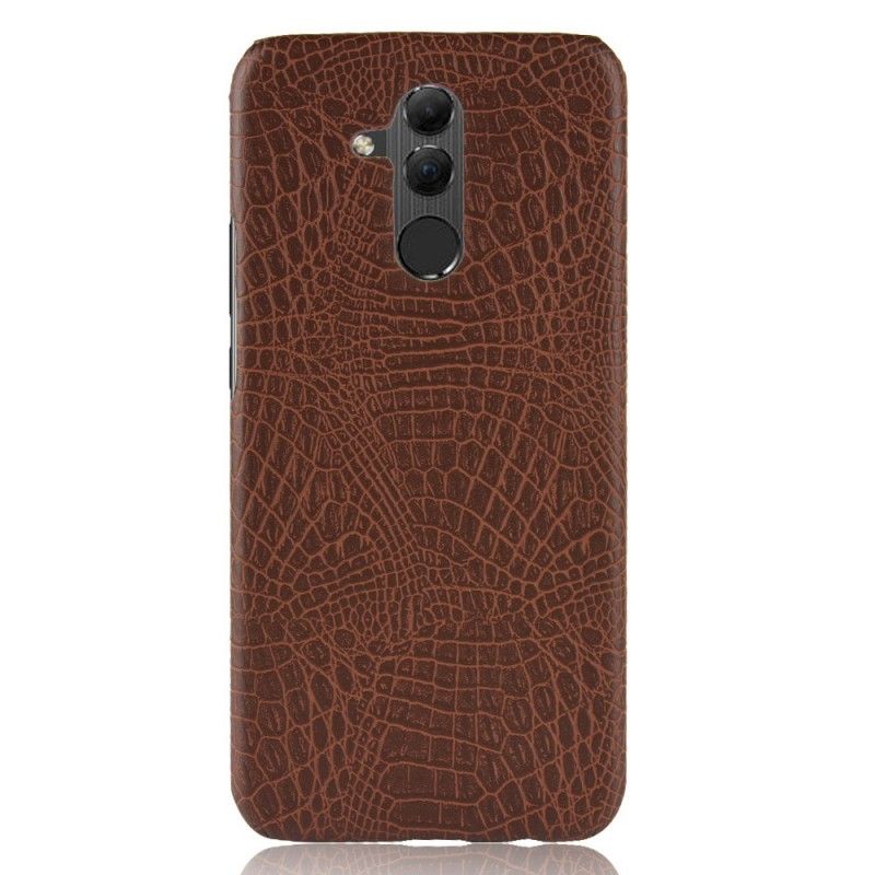 Skal för Huawei Mate 20 Lite Svart Krokodilhudeffekt