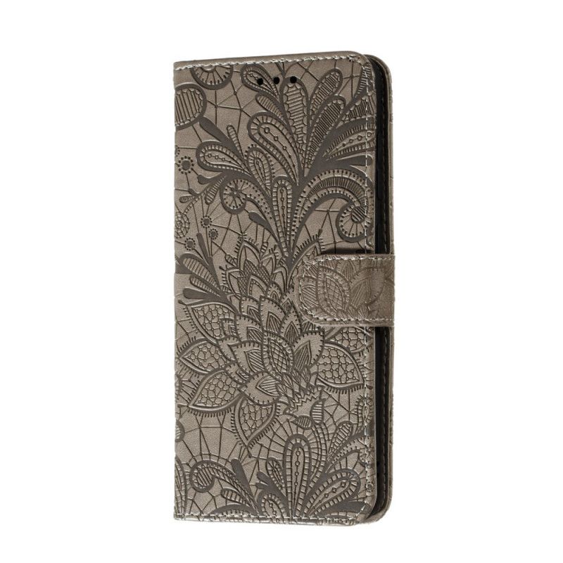 Fodral för Huawei P40 Röd Stamblommor Med Rem