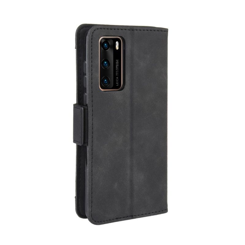 Läderfodral Huawei P40 Svart Förstklassigt Multikort
