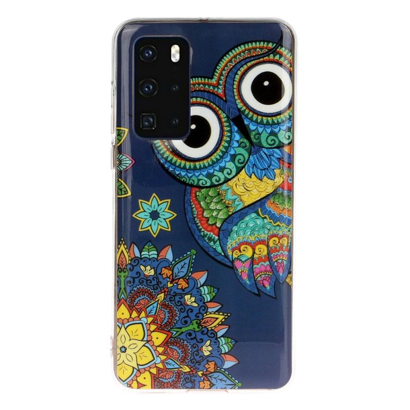 Skal Huawei P40 Fluorescerande Mandalauggla