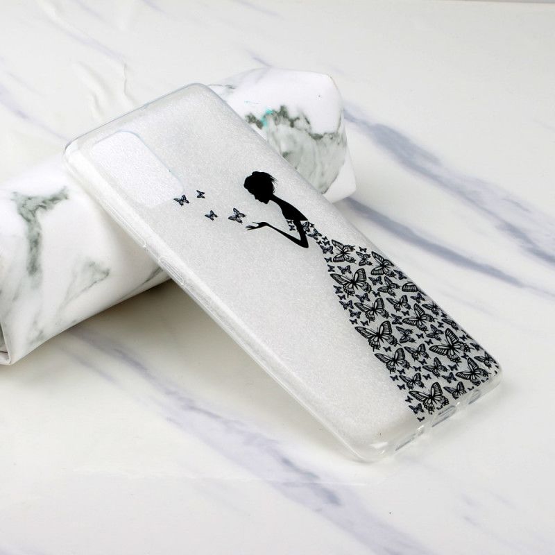 Skal Huawei P40 Transparent Fjärilsklänning