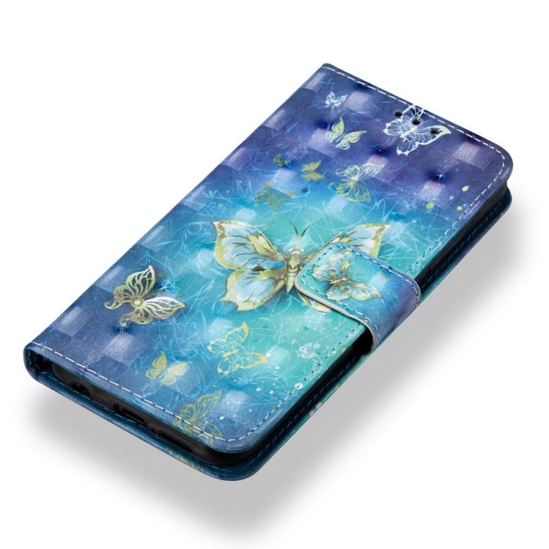 Fodral Huawei P20 Lite 3D Gyllene Fjärilar