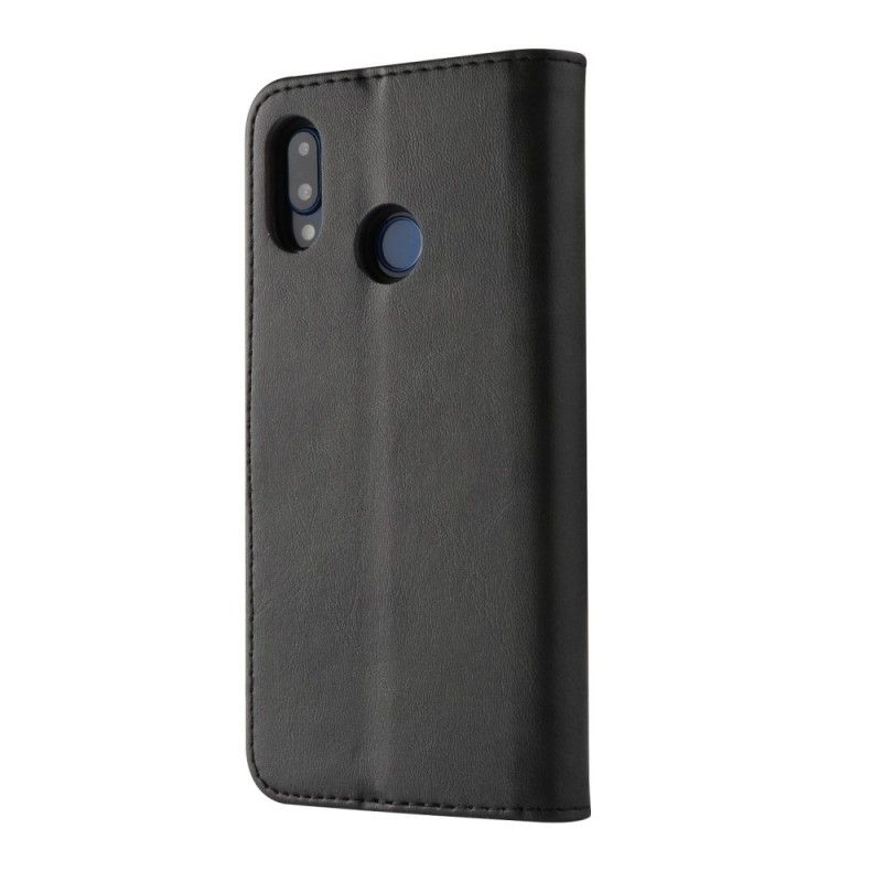 Läderfodral Huawei P20 Lite Svart Mobilskal Lc.Imeeke Lädereffekt