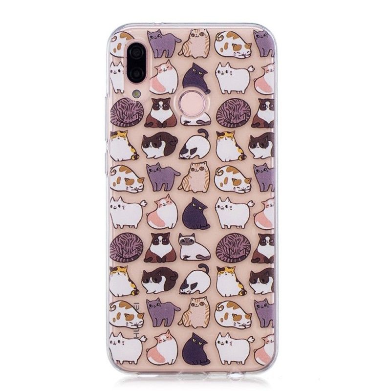 Skal Huawei P20 Lite Genomskinliga Flera Katter